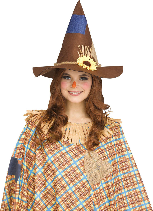 Sweet Scarecrow Brown Costume Hat