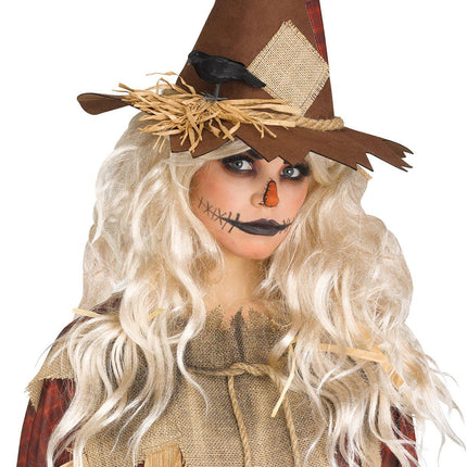 Evil Scarecrow Brown Costume Hat