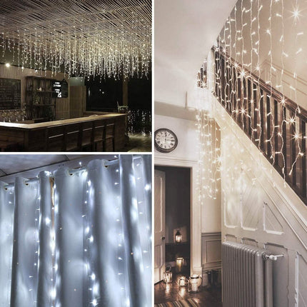 448 LED 6.6 x 19.6 Ft. LED Curtain Lights with 8 Light Modes and Memory Function