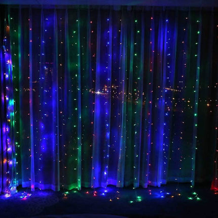448 LED RGB Multi-color Waterproof String Fairy Curtain Lights
