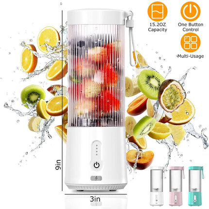 450ml Rechargeable Fruit Blender with 6 Blades