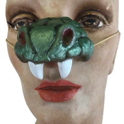 Cobra Snake Nose with Fangs Costume Accessory on an Elastic Band