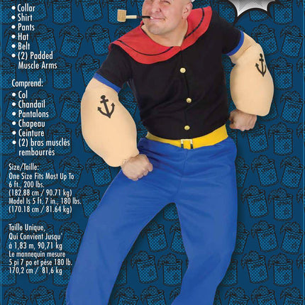 Popeye Sailor Man Adult Mens Costume