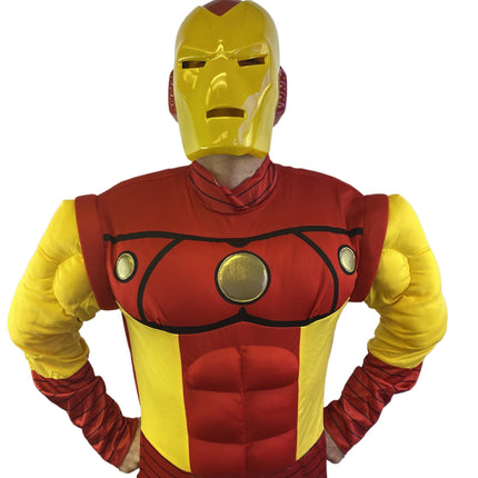 Iron Man Deluxe Muscle Chest Comic Book Adult Costume