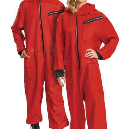 Money Heist Salvador Dali Adult Jumpsuit Deluxe Adult Costume X-Large 42-46