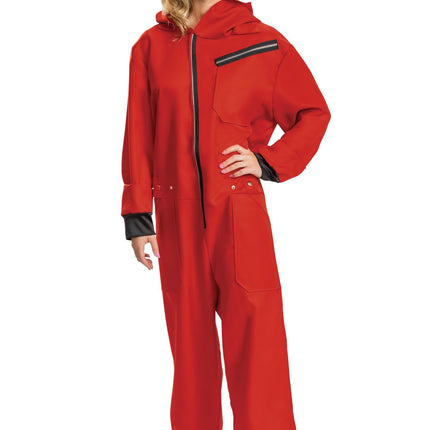 Money Heist Salvador Dali Adult Jumpsuit Deluxe Adult Costume Medium 38-40