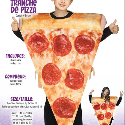 Festive Screen Print Pizza Child American Food Costume