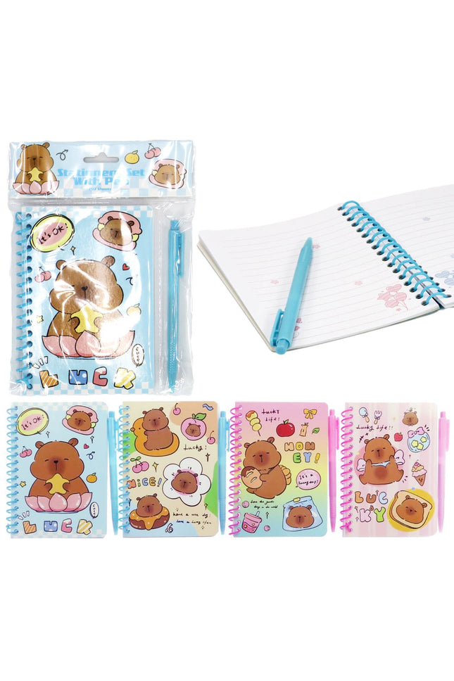 Capybara 50-Page Spiral Notebook with Pen