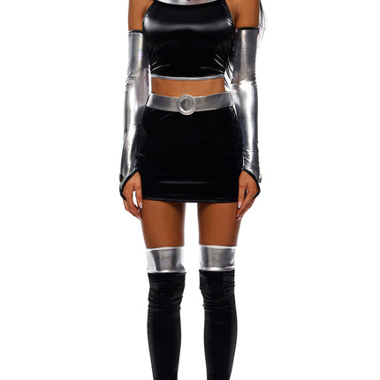 Villain Coded 5-Piece Comic Book Character Costume Set