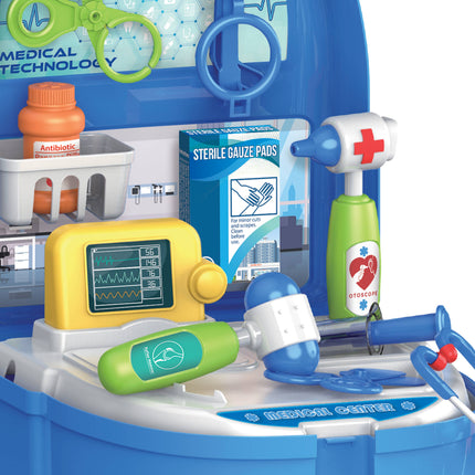 16 Piece Medical Center Play Center Backpack Playset