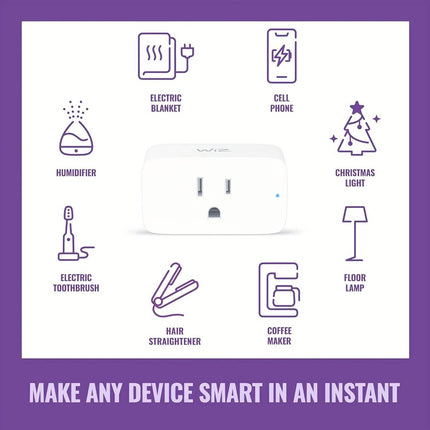 2-Pack: WiFi Smart Plug – 15A, Timer & App Control, Works with Alexa & Google Home