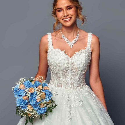 DeKlaire Bridal 489 Wedding Dress V-Neck A-Line Ball Gown