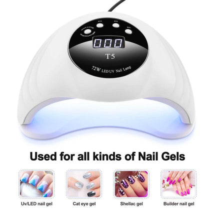 48W UV LED Gel Nail Lamp with 4 Timer