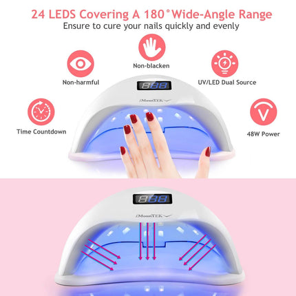 48W UV LED Nail Lamp Gel Polish Nail Dryer
