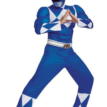 Blue Ranger Power Rangers Classic Deluxe Adult Costume XL 42-46