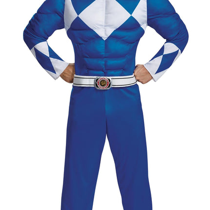 Blue Ranger Power Rangers Classic Deluxe Adult Costume XL 42-46