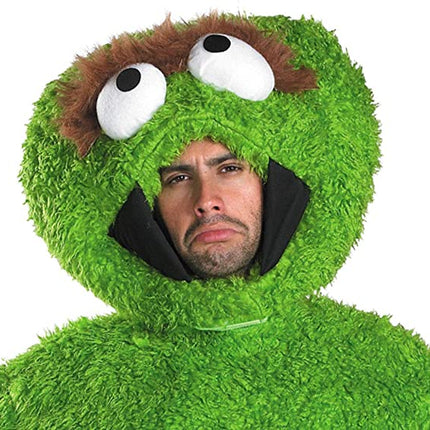 Oscar The Grouch Trash Can Sesame Street Deluxe Adult Costume X-Large 42-46