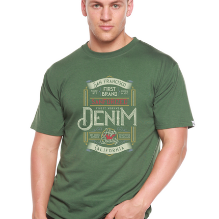 Denim California Men's Bamboo Viscose/Organic Cotton Short Sleeve Graphic T-Shirt