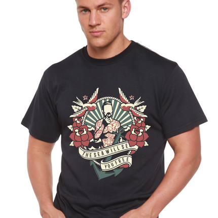 The Sea Will Spun Bamboo® Men's Bamboo Viscose/Organic Cotton Short Sleeve Graphic T-Shirt