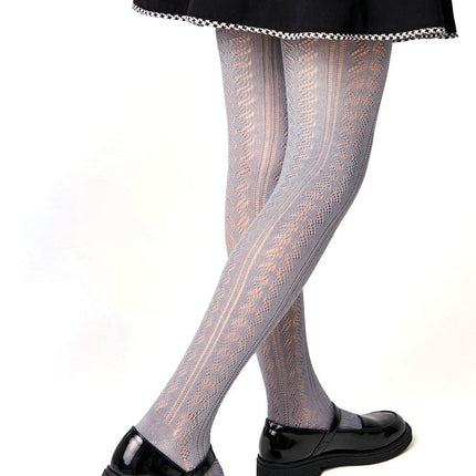 Conte-Kids Cotton Tights Miss 617 - Lace Pattern
