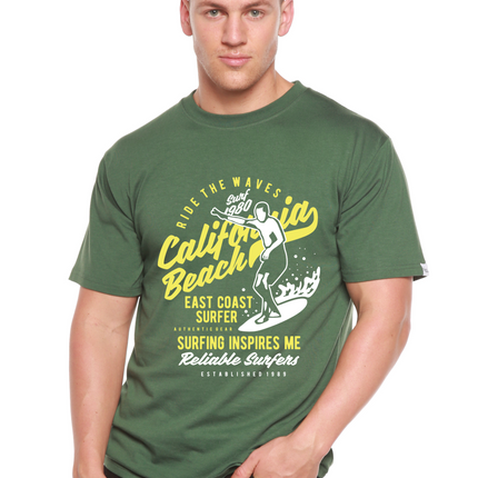 Ride The Waves Spun Bamboo® Men's Bamboo Viscose/Organic Cotton Short Sleeve Graphic T-Shirt