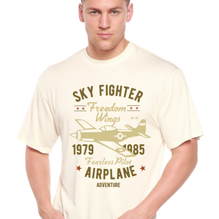 Sky Fighter Spun Bamboo® Men's Bamboo Viscose/Organic Cotton Short Sleeve Graphic T-Shirt