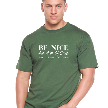 Be Nice Men's Bamboo Viscose/Organic Cotton Short Sleeve Graphic T-Shirt