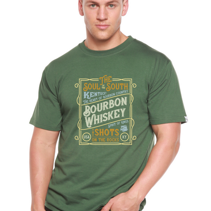 Bourbon Whiskey Men's Bamboo Viscose/Organic Cotton Short Sleeve Graphic T-Shirt
