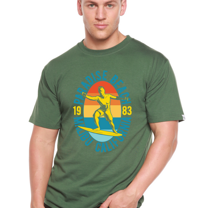 Paradise Beach 1983 Men's Bamboo Viscose/Organic Cotton Short Sleeve Graphic T-Shirt