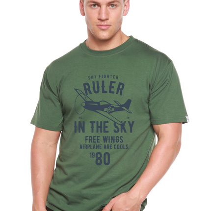 Ruler In The Sky Spun Bamboo® Men's Bamboo Viscose/Organic Cotton Short Sleeve Graphic T-Shirt