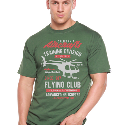 California Aircraft Men's Bamboo Viscose/Organic Cotton Short Sleeve Graphic T-Shirt