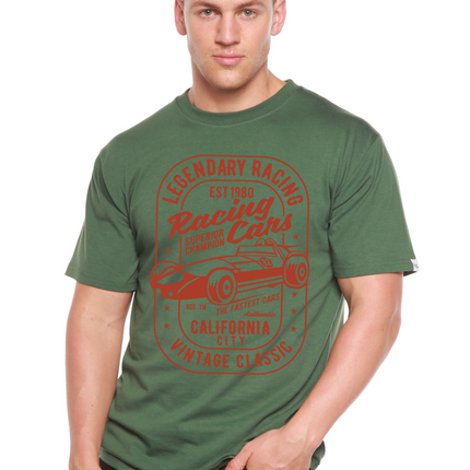 Legendary Racing Cars Men's Bamboo Viscose/Organic Cotton Short Sleeve Graphic T-Shirt
