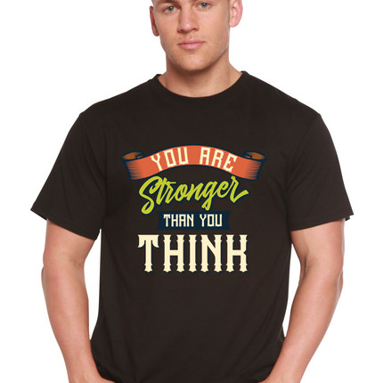 You Are Stronger Than You Think Men's Bamboo Viscose/Organic Cotton Short Sleeve Graphic T-Shirt