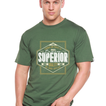 Superior Quality Men's Bamboo Viscose/Organic Cotton Short Sleeve Graphic T-Shirt