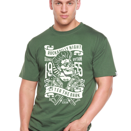 Rockabilly Night Spun Bamboo® Men's Bamboo Viscose/Organic Cotton Short Sleeve Graphic T-Shirt