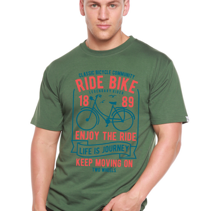 Ride Bike Spun Bamboo® Men's Bamboo Viscose/Organic Cotton Short Sleeve Graphic T-Shirt