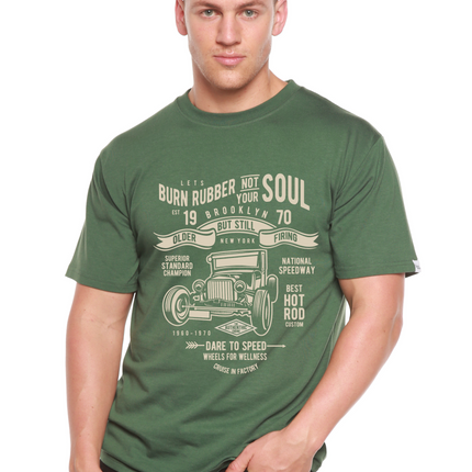 Burn Rubber Men's Bamboo Viscose/Organic Cotton Short Sleeve Graphic T-Shirt