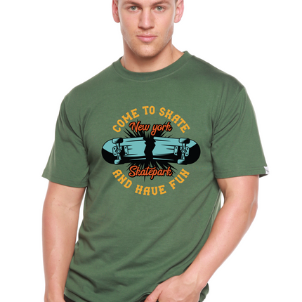 New York Skatepark Men's Bamboo Viscose/Organic Cotton Short Sleeve Graphic T-Shirt