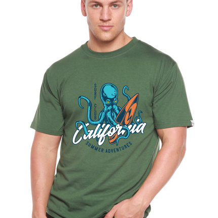 California Summer Adventures Men's Bamboo Viscose/Organic Cotton Short Sleeve Graphic T-Shirt