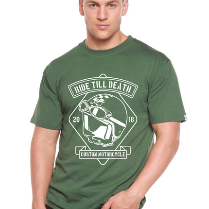 Ride Till Death Spun Bamboo® Men's Bamboo Viscose/Organic Cotton Short Sleeve Graphic T-Shirt