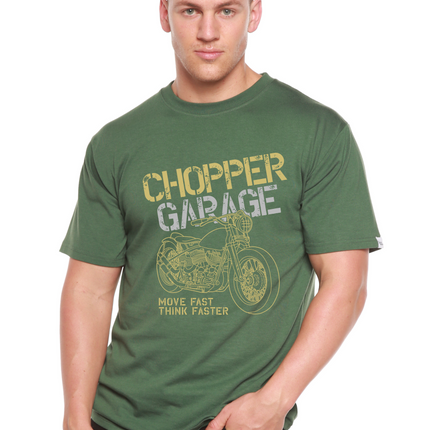Chopper Garage Men's Bamboo Viscose/Organic Cotton Short Sleeve Graphic T-Shirt