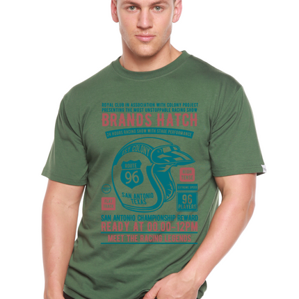 Brands Hatch Men's Bamboo Viscose/Organic Cotton Short Sleeve Graphic T-Shirt