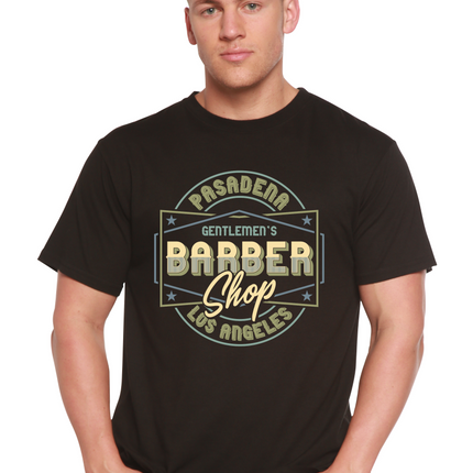 Gentlement's Barber Shop Men's Bamboo Viscose/Organic Cotton Short Sleeve Graphic T-Shirt