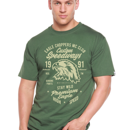 Custom Speedways Premium Eagle Men's Bamboo Viscose/Organic Cotton Short Sleeve Graphic T-Shirt