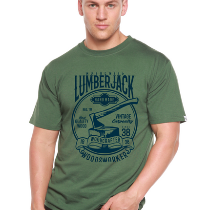 Authentic Lumberjack Men's Bamboo Viscose/Organic Cotton Short Sleeve Graphic T-Shirt