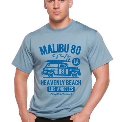 Malibu 80 Men's Bamboo Viscose/Organic Cotton Short Sleeve Graphic T-Shirt