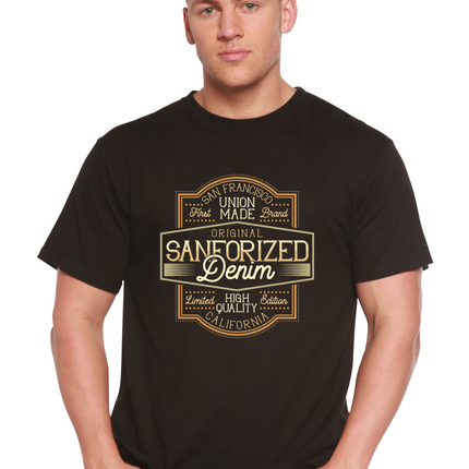 Original Sanforized Denim Men's Bamboo Viscose/Organic Cotton Short Sleeve Graphic T-Shirt