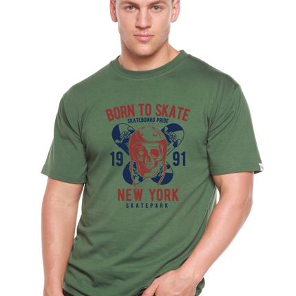 Born To Skate 1991 New York Men's Bamboo Viscose/Organic Cotton Short Sleeve Graphic T-Shirt