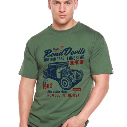 Road Devils Spun Bamboo® Men's Bamboo Viscose/Organic Cotton Short Sleeve Graphic T-Shirt