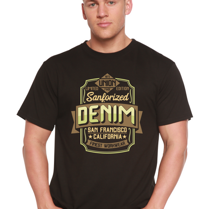 Sanforized Denim Men's Bamboo Viscose/Organic Cotton Short Sleeve Graphic T-Shirt